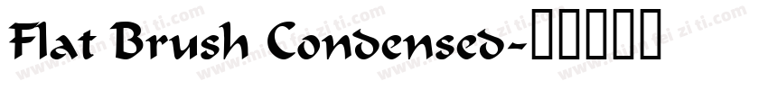 Flat Brush Condensed字体转换